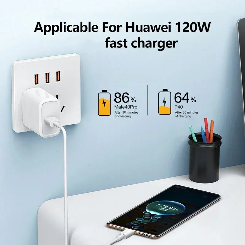 10A 120W Quick Charging USB Type C Cable Date Line for Samsung Xiaomi Huawei P30 Pro Mobile Phone Wire Cord USB C Cables