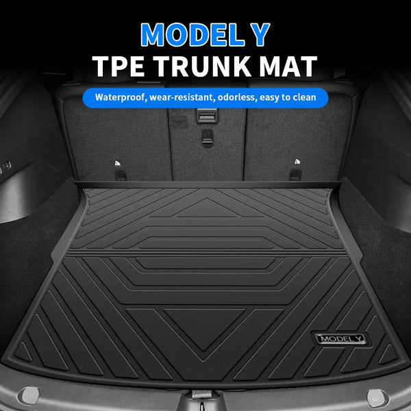 Upgrade Car Front Rear Trunk Mats Storage Pads Cargo Tray For Tesla Model Y Accessories Dustproof Waterproof Protecion Cushion
