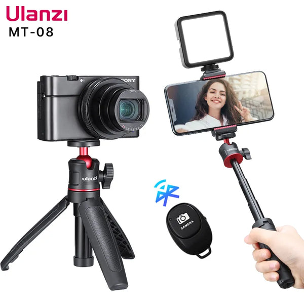 VIJIM Ulanzi MT-08 Foldable Tripod for Phone Mini Portable Selfie Stick1/4''Screw Ballhead Universal For Camera DSLR Accessories
