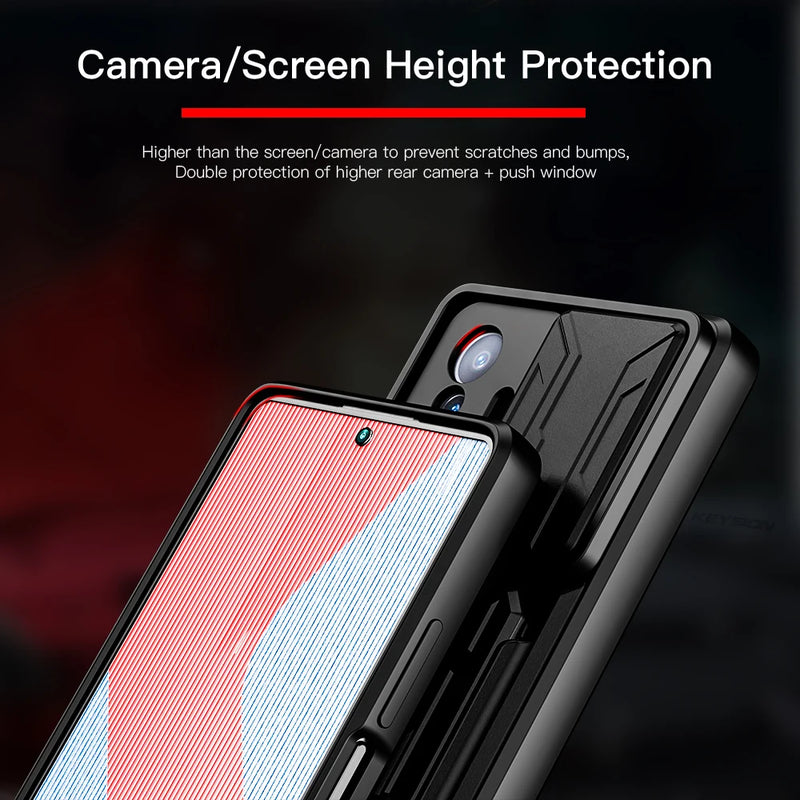 KEYSION Shockproof Case for Xiaomi 11T Pro Mi 11 Lite 5G NE 11i Card Slot Camera Protection Phone Cover for POCO M4 Pro X3 GT F3