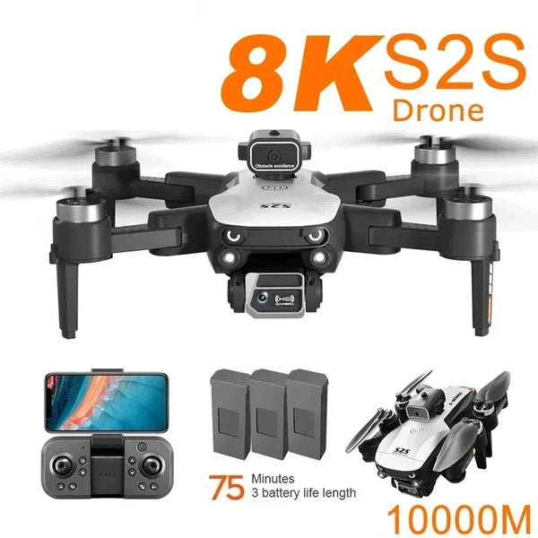 For Xiaomi S2S 8K 5G GPS HD Aerial Photography Dual-Camera Omnidirectional Obstacle Brushless Avoidance Drone Toys Quadcopter