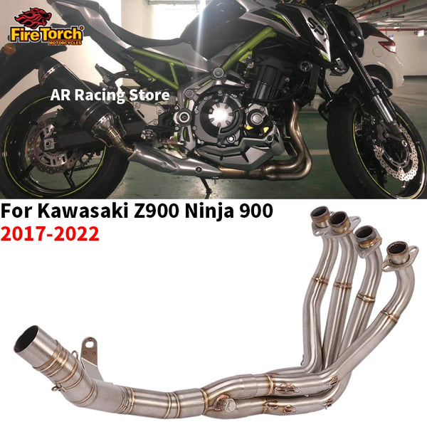 Slip On For Kawasaki Ninja 900 Z900 2017- 2022 Motorcycle Full System Modifed Exhaust Escape Stainless steel 50.8mm Front Pipe