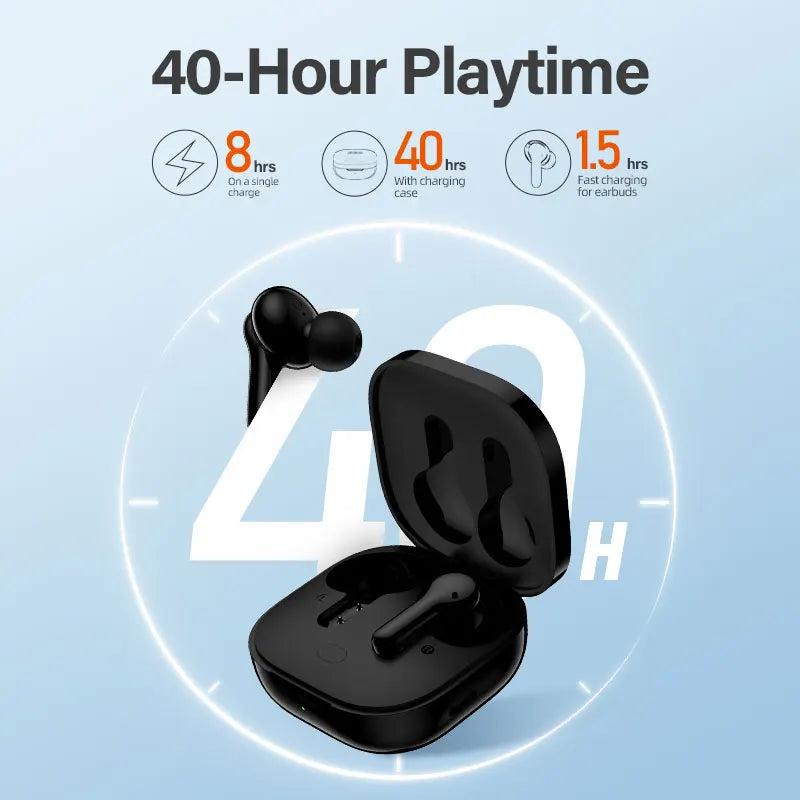 QCY T13 Wireless Smart Headphone BT5.1 TWS Earphone 4 Mic ENC HD Call Headset Touch Control Earbuds Long Standby 40H