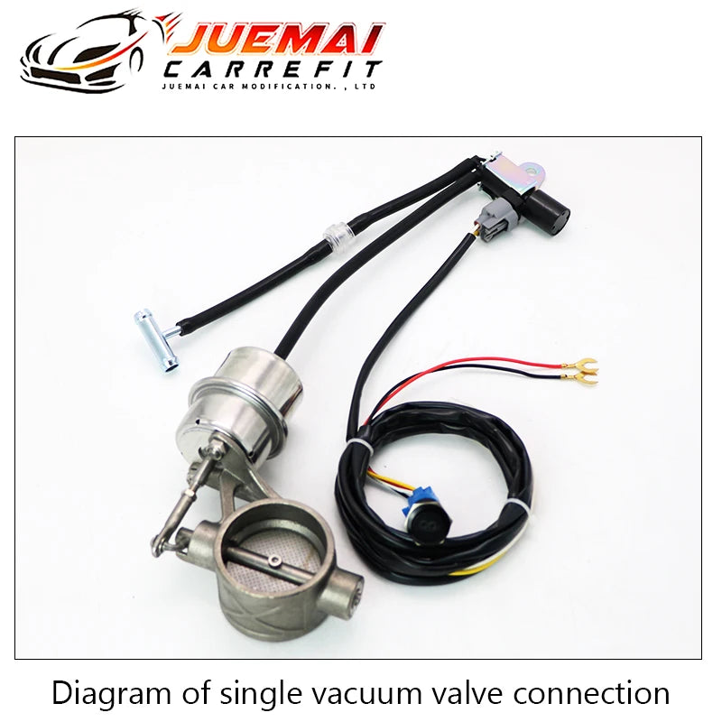 JUEMAI Car Exhaust Pipe System Universal Modification Vacuum Solenoid Valve Remote Control Switch with Light Button