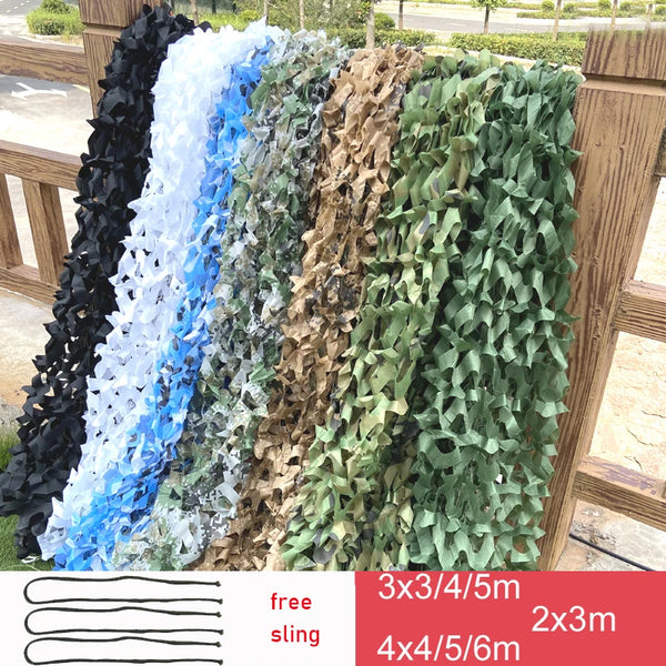 1.5x6m 2x3m Hunting Military Camouflage Nets Woodland Army training Camo netting Car Covers Tent Shade Camping Sun Shelter