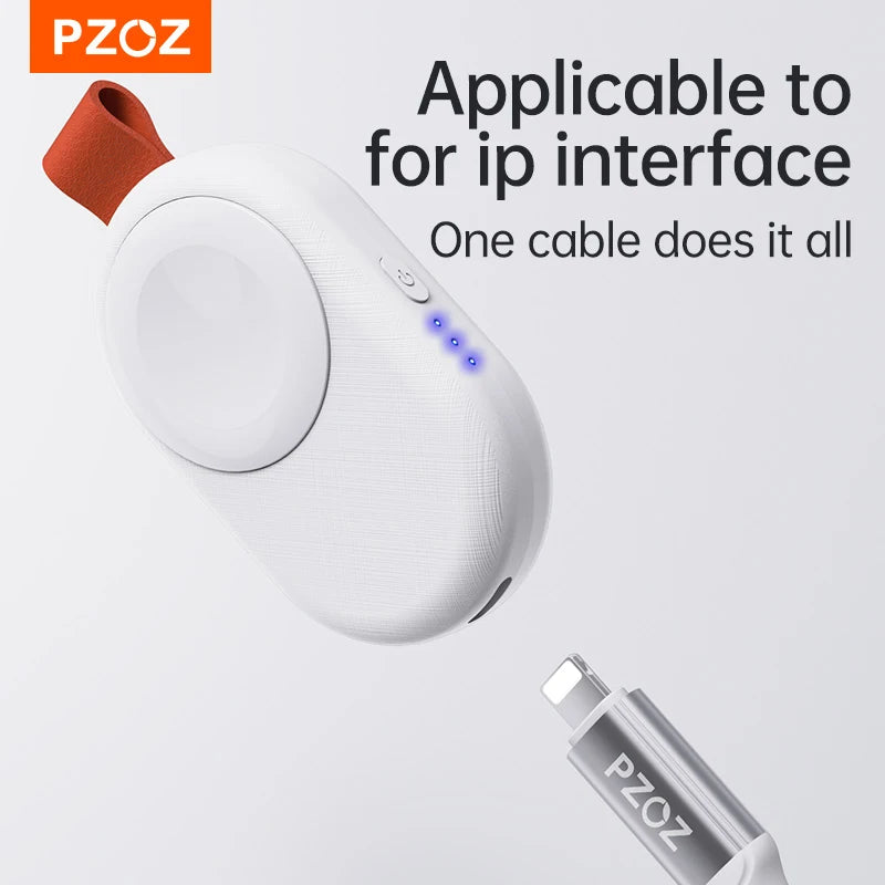 PZOZ Power Bank For Apple Watch Ultra 2 Portable Magnetic Charger Mini Type C Wireless Charging For iWatch Series 9 8 7 6 SE