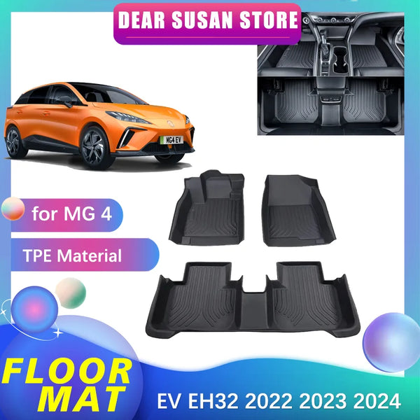 Car Special Floor Pad for MG 4 MG4 MuLan EV EH32 2022 2023 2024 Liner TPE Waterproof Full Cover Space Carpet Mat Rug Accessories