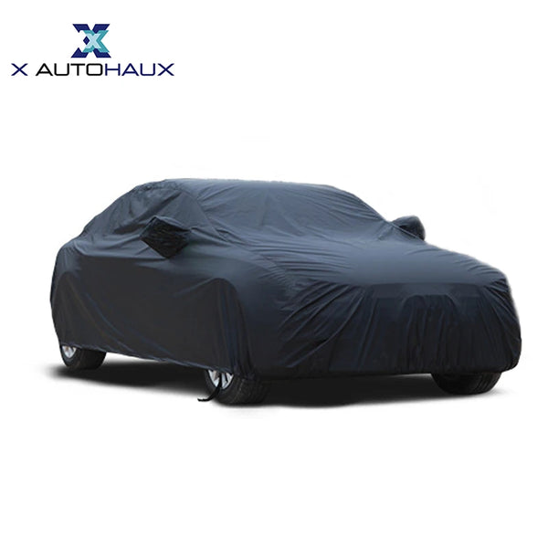 Fabric Full Car Covers Universal Breathable Waterproof Black Sun Protection Cover Dust Rain Snow Full Car Sedan SUV Protection