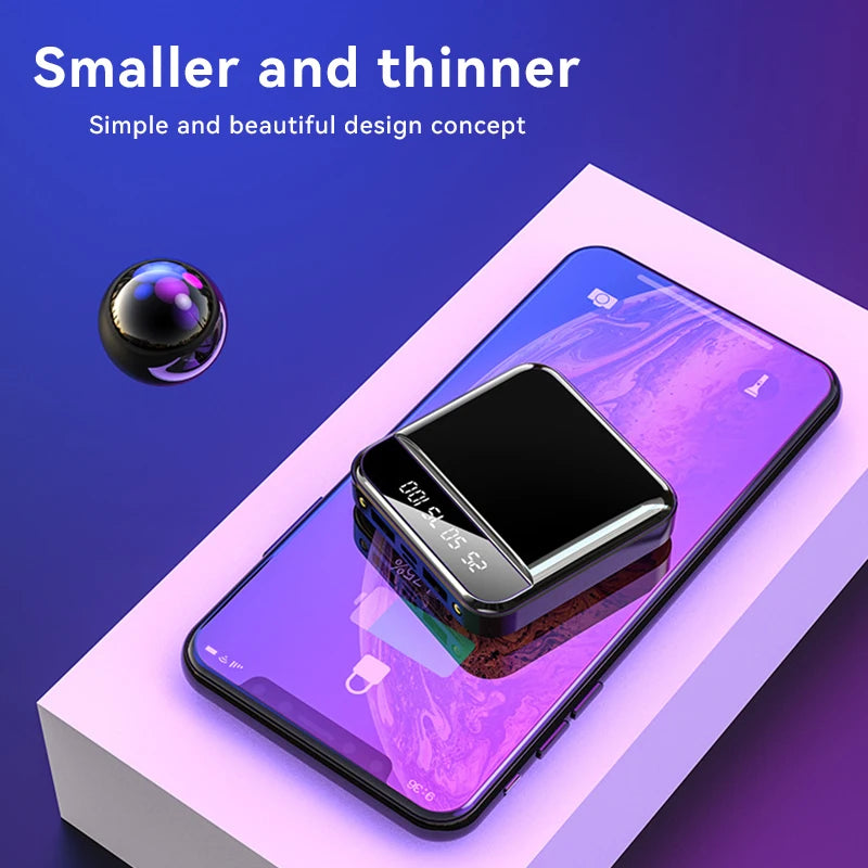 Mini Power Bank 30000mAh Portable Super Fast Charger External Battery Pack For Xiaomi iPhone Samsung Powerbank Digital Display