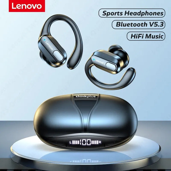 Lenovo XT80 Sports Wireless Headphones with Mics, Button Control, LED Power Display,Hifi Stereo Sound