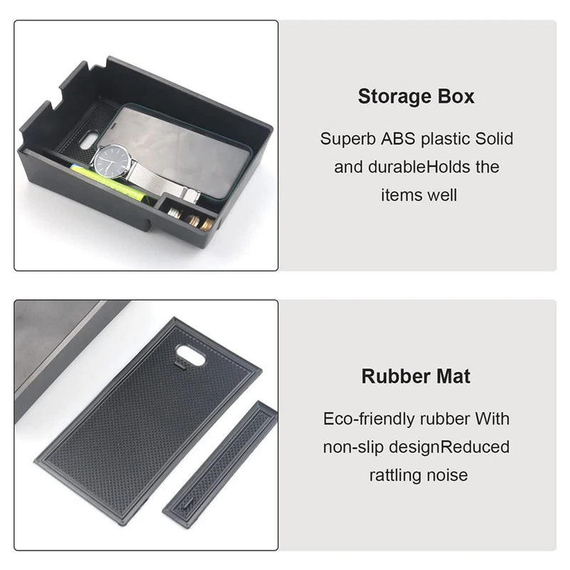 For Kia Sportage 2022 Centre Console Armrest Organiser Storage Box with Non-Slip Mat Tray Car Accessories