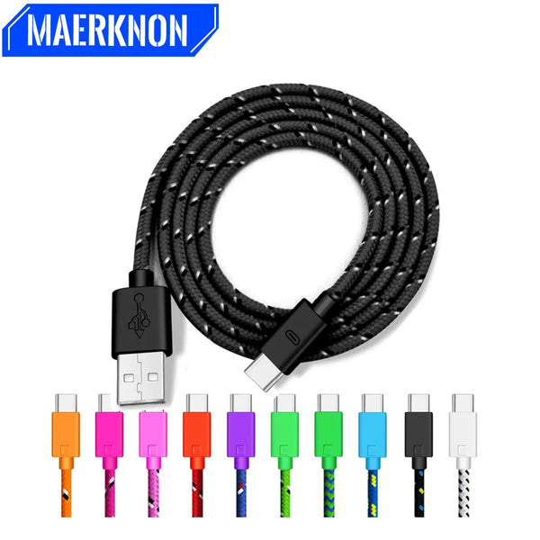 USB C Cable 2.4A Fast Charging cabo Type-C mobile phone cables charger cord wire for xiaomi samsung s9 lg android Type C cable