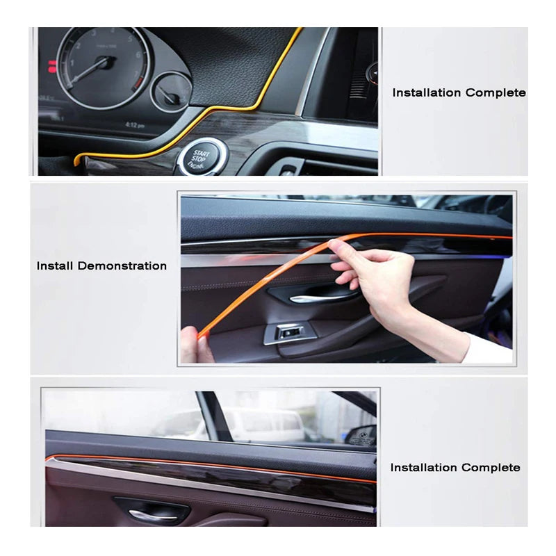 Car LED Light Interior Ambient LED Strip with USB Cigarette Lighter Backlight Auto Atmosphere Decorative Lamp Car Accessories