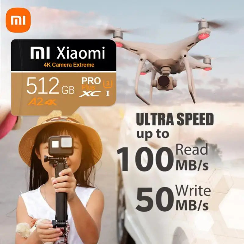 Xiaomi 2TB 1TB Original Memory Card A2 Class10 Micro TF SD Card 512GB 4K V30 Video Card For Drones Camera Video Game