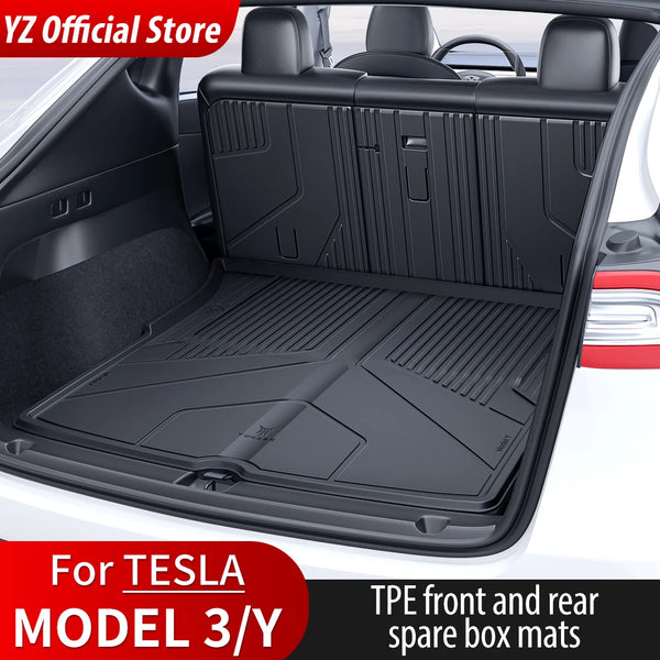YZ For Tesla Model Y Model 3 All-Weather Waterproof TPE Seat Cover Foot Pad Trunk Mats 2021-2023 Tesla  Car Accessories