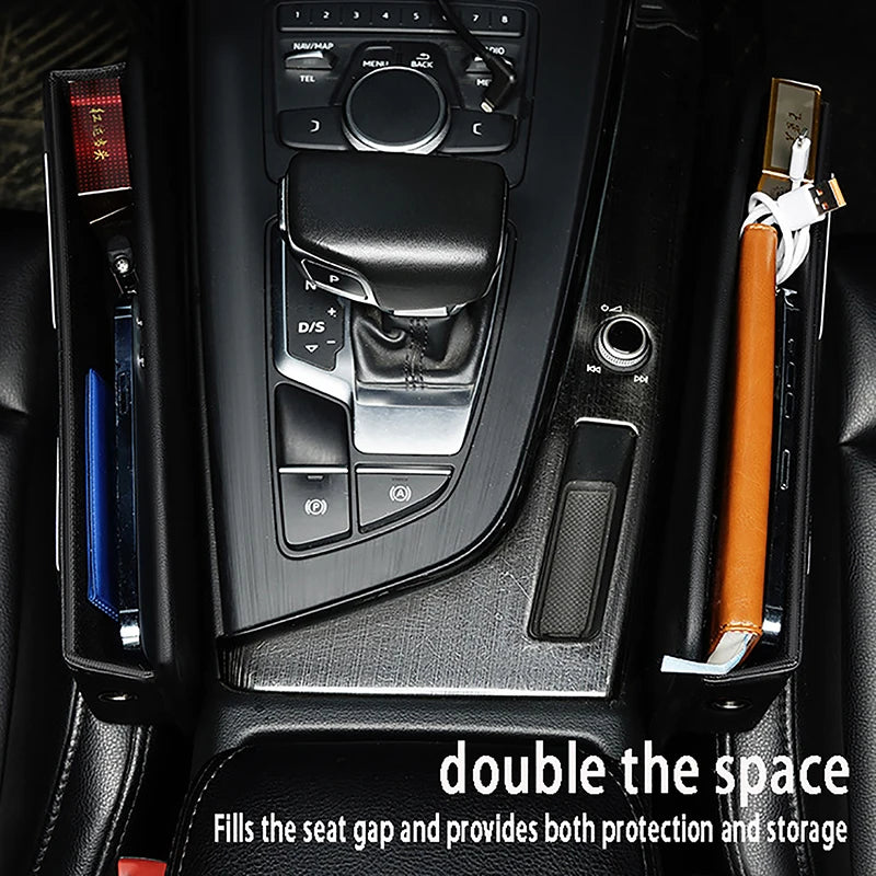 Car Seat Seam Organiser Car Console Side Car Seat Seam Filler With Water Bottle Holder Car Interior Accessories
