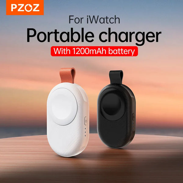 PZOZ Power Bank For Apple Watch Ultra 2 Portable Magnetic Charger Mini Type C Wireless Charging For iWatch Series 9 8 7 6 SE