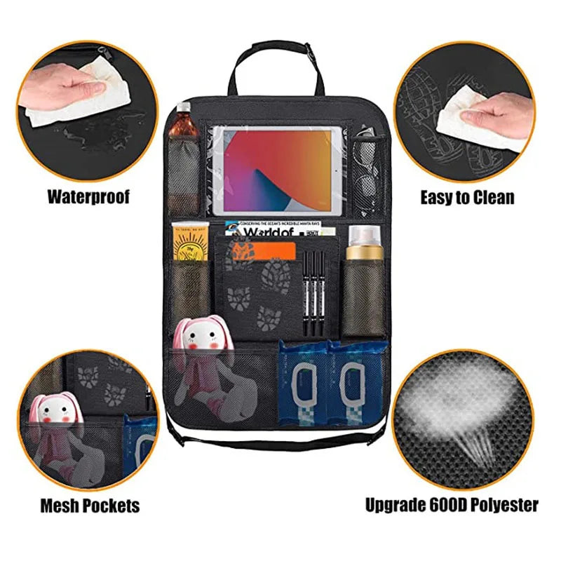 1x Car Seat Back Organiser Multi Pocket Storage Bag Pouch Holder Interior Tidy Car Accessories New