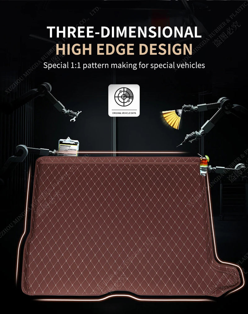 High Edge Design Car Trunk Mat For Mercedes Benz GLE Class 5-Seat W167 V167 350 450 580 2020 2021 2022 2023 2024 Car Accessories