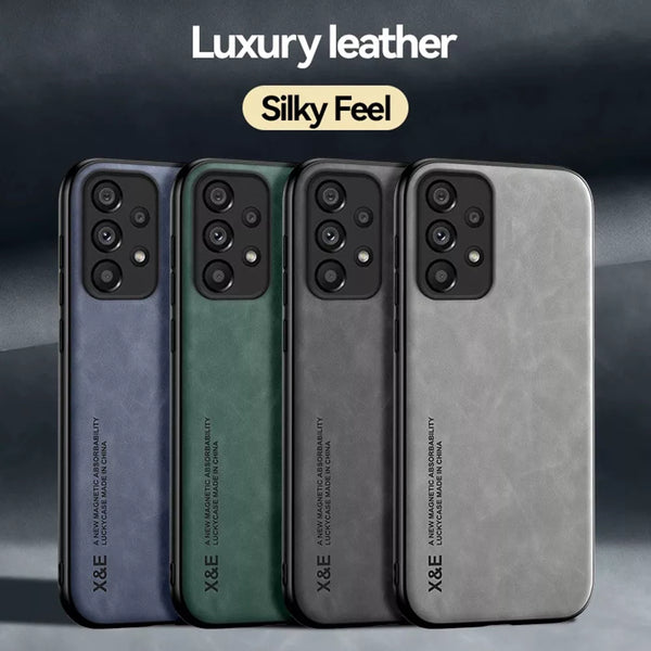 Magnetic Sheepskin Leather Phone Cover For Samsung Galaxy A53 5G A52 A51 A54 A71 A13 A12 A24 A31 A73 A72 A23 A50 A33 A34 Case