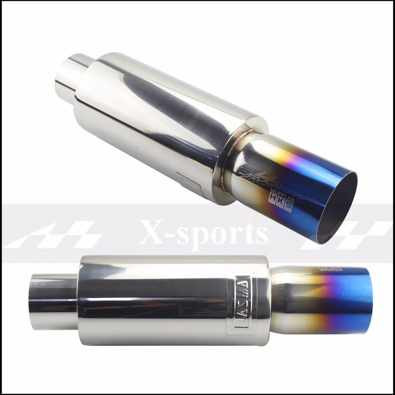 Car Exhaust Pipe Mufflers Tail Universal High Quality Stainless Steel Exhaust Systems Racing Mufflers 2"2.5"To 3" Free Shipping
