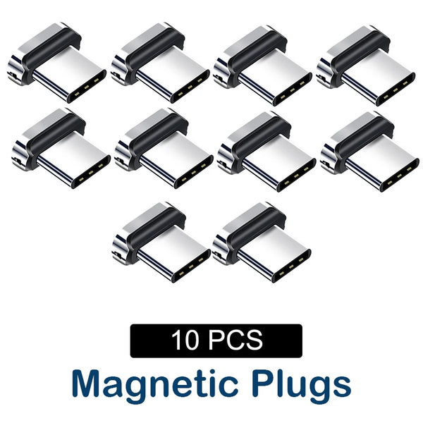 10Pcs Magnetic Tips for Fonken Magnetic Cable Type C Micro USB Magnet Replacement Part Mobile Phone Dust Plug Adapter for iphone