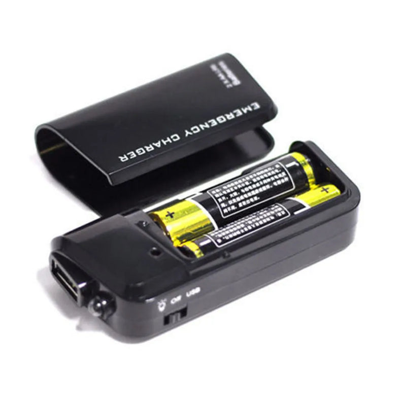 Double AA Battery Portable Emergency USB MOBILE PHONE CHARGER - NEW