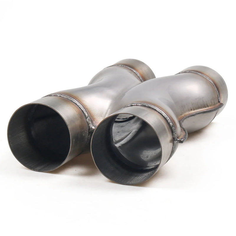 Car X-PIPE 2.25'' 2.5'' 3'' In/Out Car Exhaust System X-pipe Stainless Steel Universal Muffler Tip Four Way Exhust Pipe