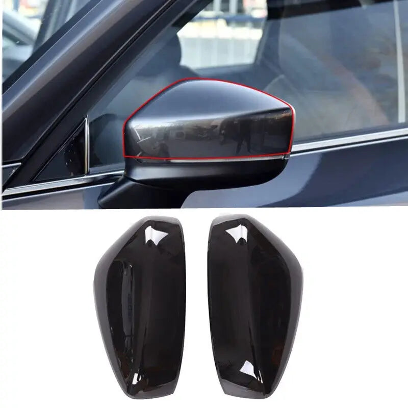 For Mazda CX-5 CX5 CX8 2017-2021 Car Rearview Side Mirror Cover Wing Cap Exterior Door Rear View Case Trim Housing Carbon Fiber