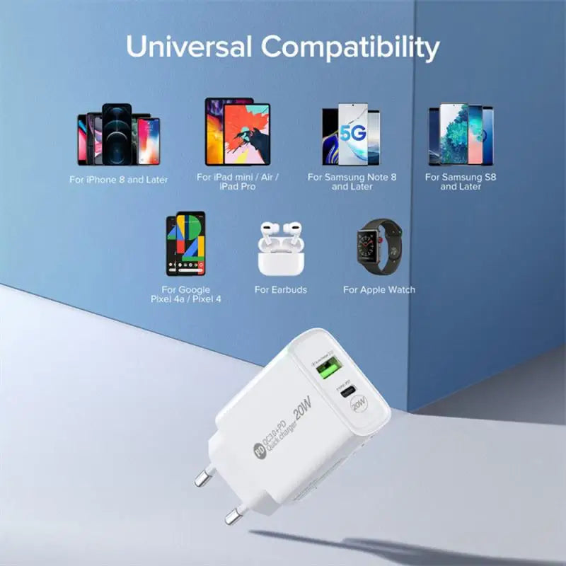 12W GaN USB Type C Phone Charger Portable Fast Charging Charger Head Power Adapter For IPhone 14 13 Samsung Huawei Charger