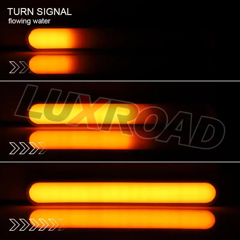 2 in 1 LED Tail Brake Light 12V 24V Turn Signal Lamp Flowing Amber Light White Red Running Light For Car Truck Trailer ATV SUV