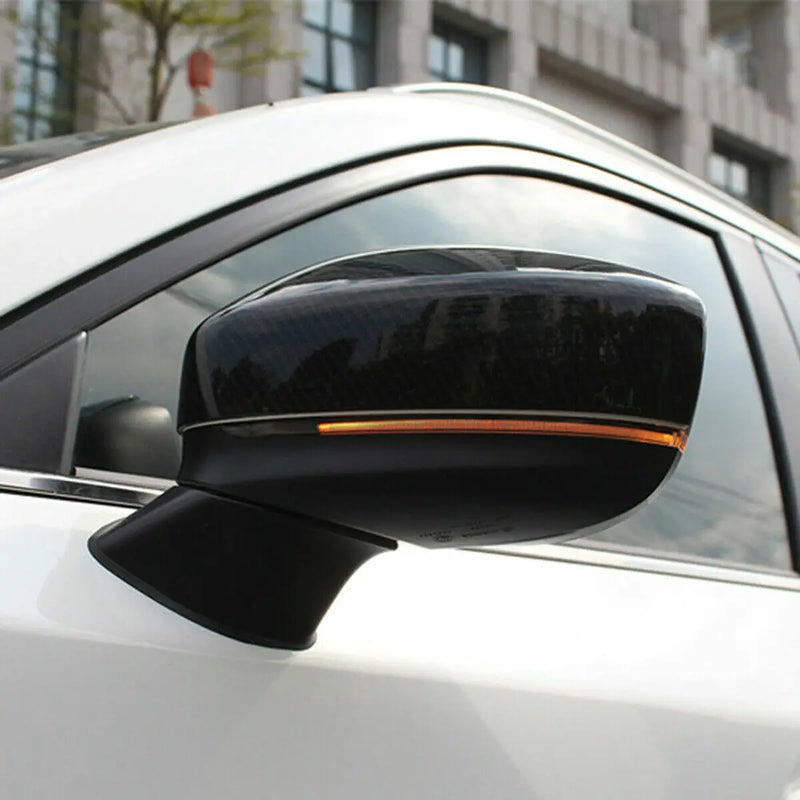 For Mazda CX-5 CX5 CX8 2017-2021 Car Rearview Side Mirror Cover Wing Cap Exterior Door Rear View Case Trim Housing Carbon Fiber